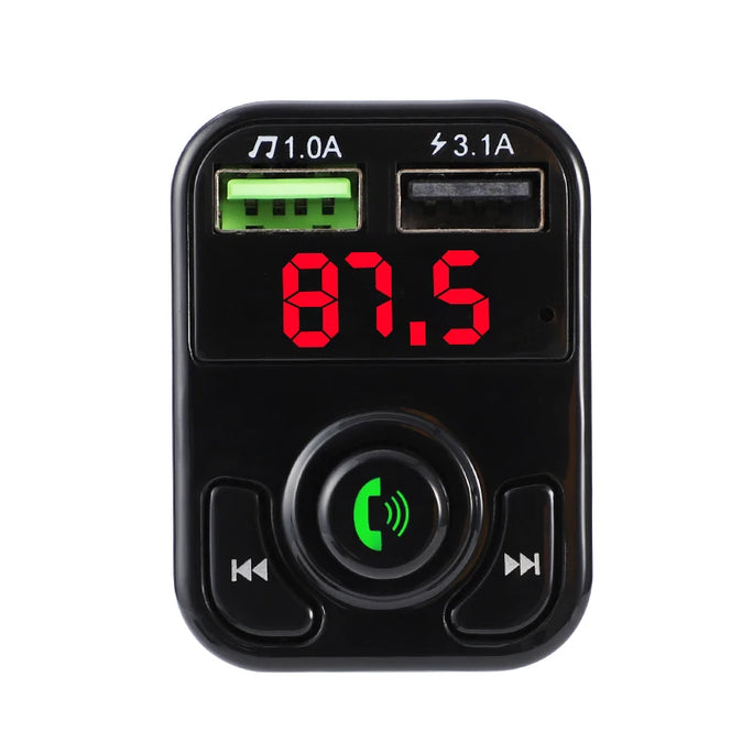 Car Bluetooth 5.0 FM Transmitter Wireless Handsfree Car Kit Audio Receiver MP3 Player USB Fast Charger Car Accessories