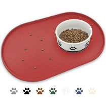 Dog Food Mat Pet Placemat Cat Bowl Pad Cats Drinking Feed Mats Easy to Clean Non-Slip Silicone Round Pet Feeding Water Supplies