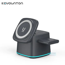 Magnetic Wireless Charger 3 in 1 for Apple Device Portable 15W Fast Charging Station for iPhone 14 13 12 Pro iWatch 8 7 Airpods
