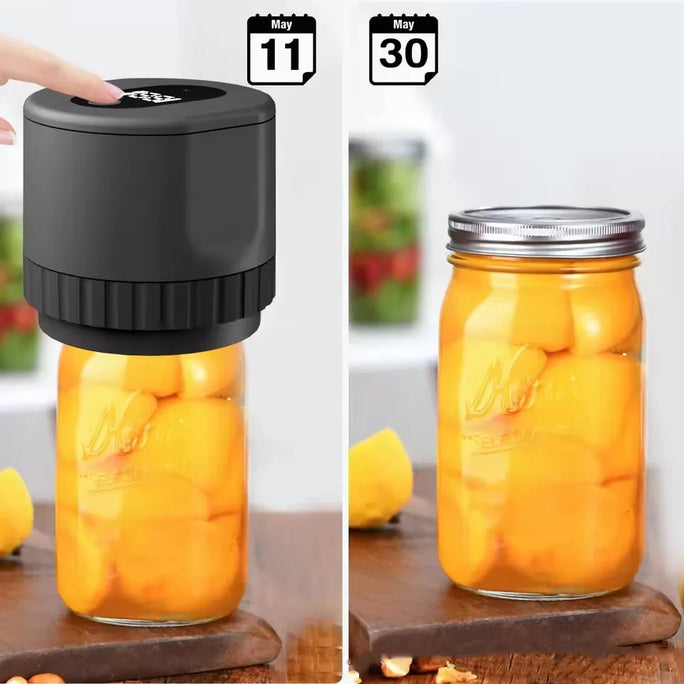 Wancle Electric Mason Jar Vacuum Sealer LCD Digital Display Cordless Vacuum Sealer Kit for Wide and Regular Mouth Mason Jars