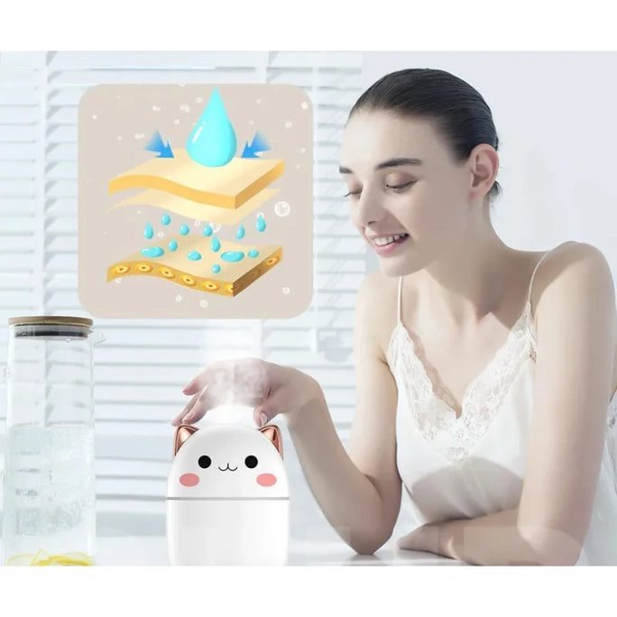Kitten humidifier cute air humidifier aromatherapy humidifier diffuser essential oil diffuser home air purifier